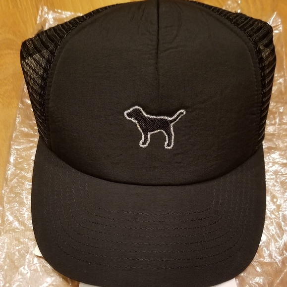 PINK Victoria's Secret Accessories - PINK Victoria's secret black hat with dog